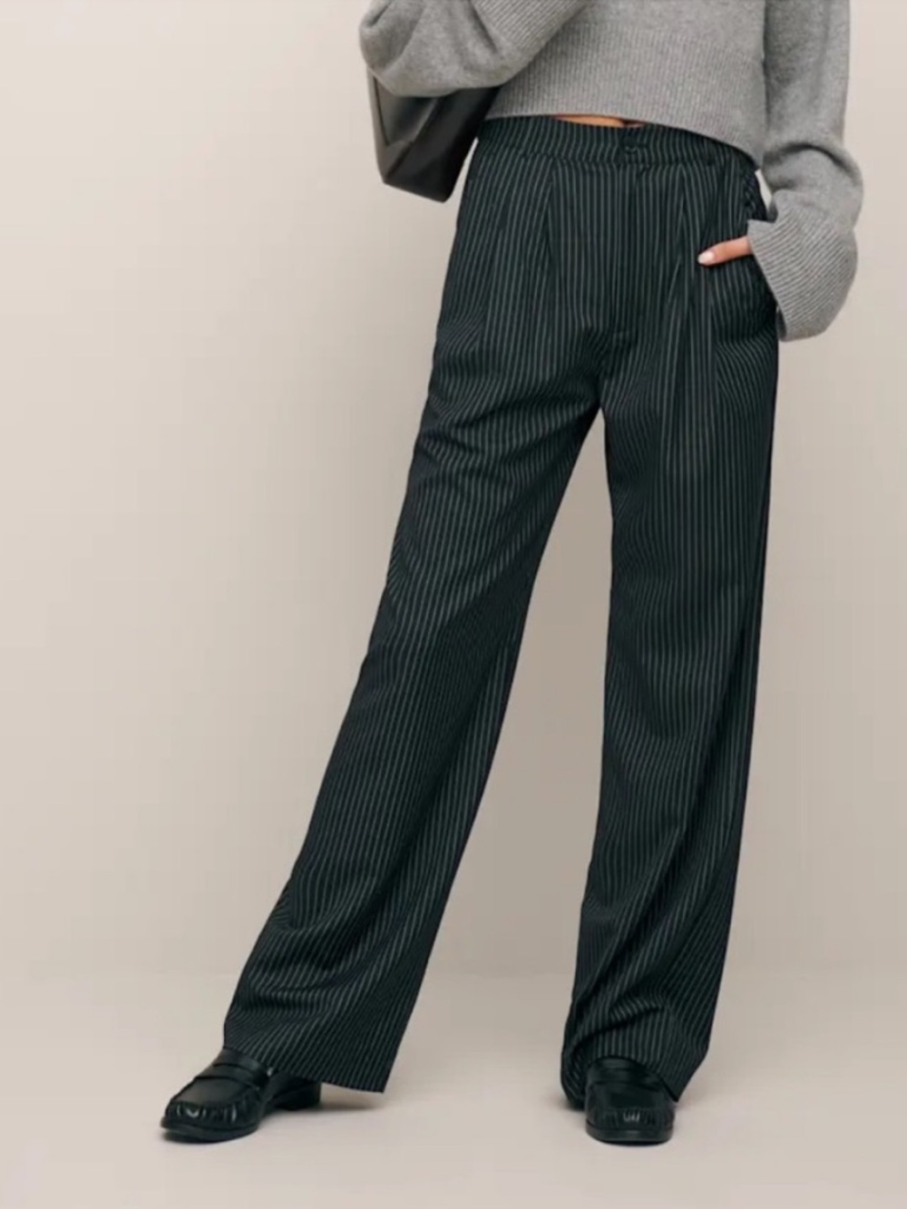 NWOT Reformation Stripe Trouser Pants